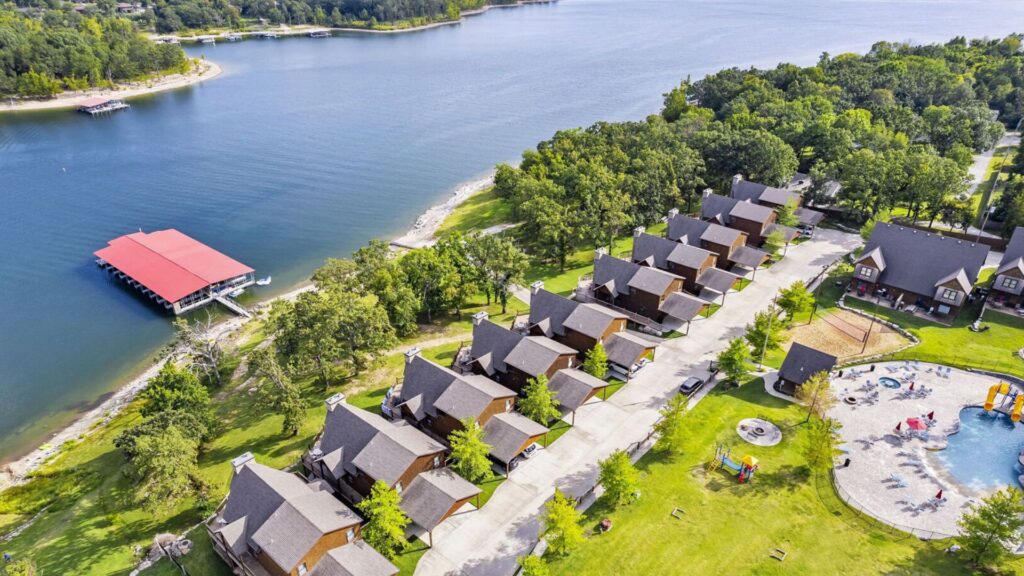 Sky view of Branson Shores Resorts Table Rock Lake Lodges.